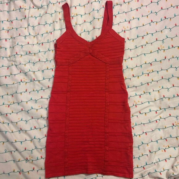 Bebe Women's Red Bandage Dress - Picture 1 of 3
